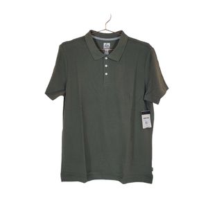 REEF Dark Olive Walsh Pique Solid Polo Shirt Size L